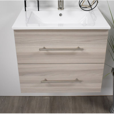 Ensemble de meuble-lavabo mural simple 30 po Agustiniano