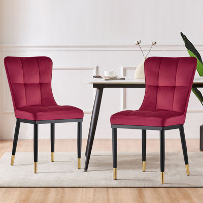 Guitierrez Velvet Upholstered Parsons Chair