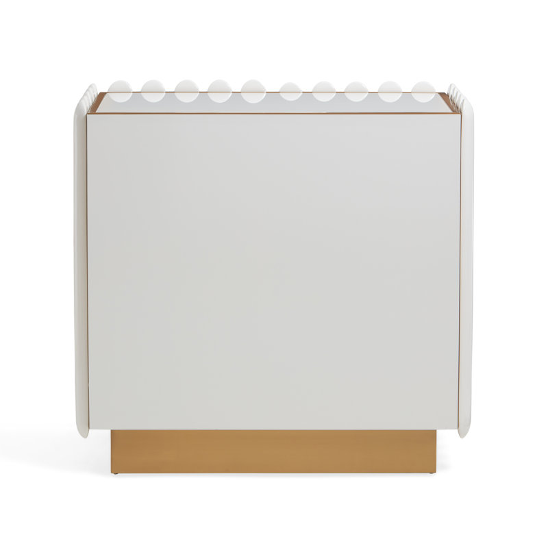 Kiki Accent Cabinet, Ivory/Brass