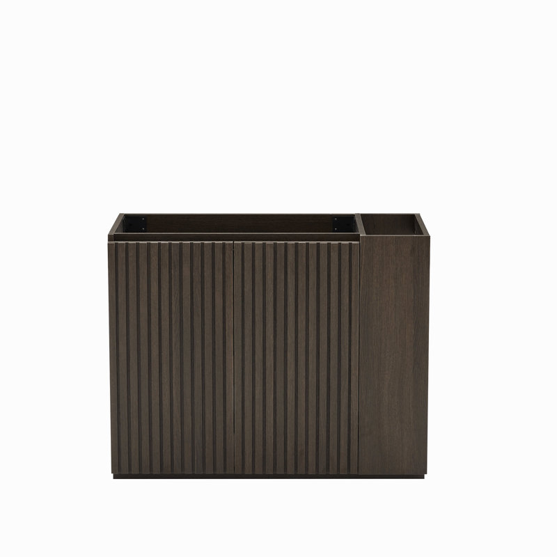 Meuble-lavabo flottant mural 36 po avec tiroirs noirs doux, meuble-lavabo mural flottant pour salle de bain moderne, pré-assemblé