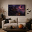 Art mural sur toile Halloween manoir gothique avec chariot et ciel éclipse mauve-536241929