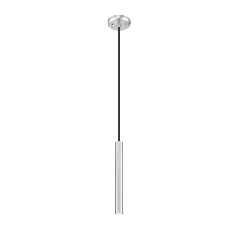 Luminaire suspendu 1 lumière Normani, H 12 po x l 4,75 po, Nickel brossé