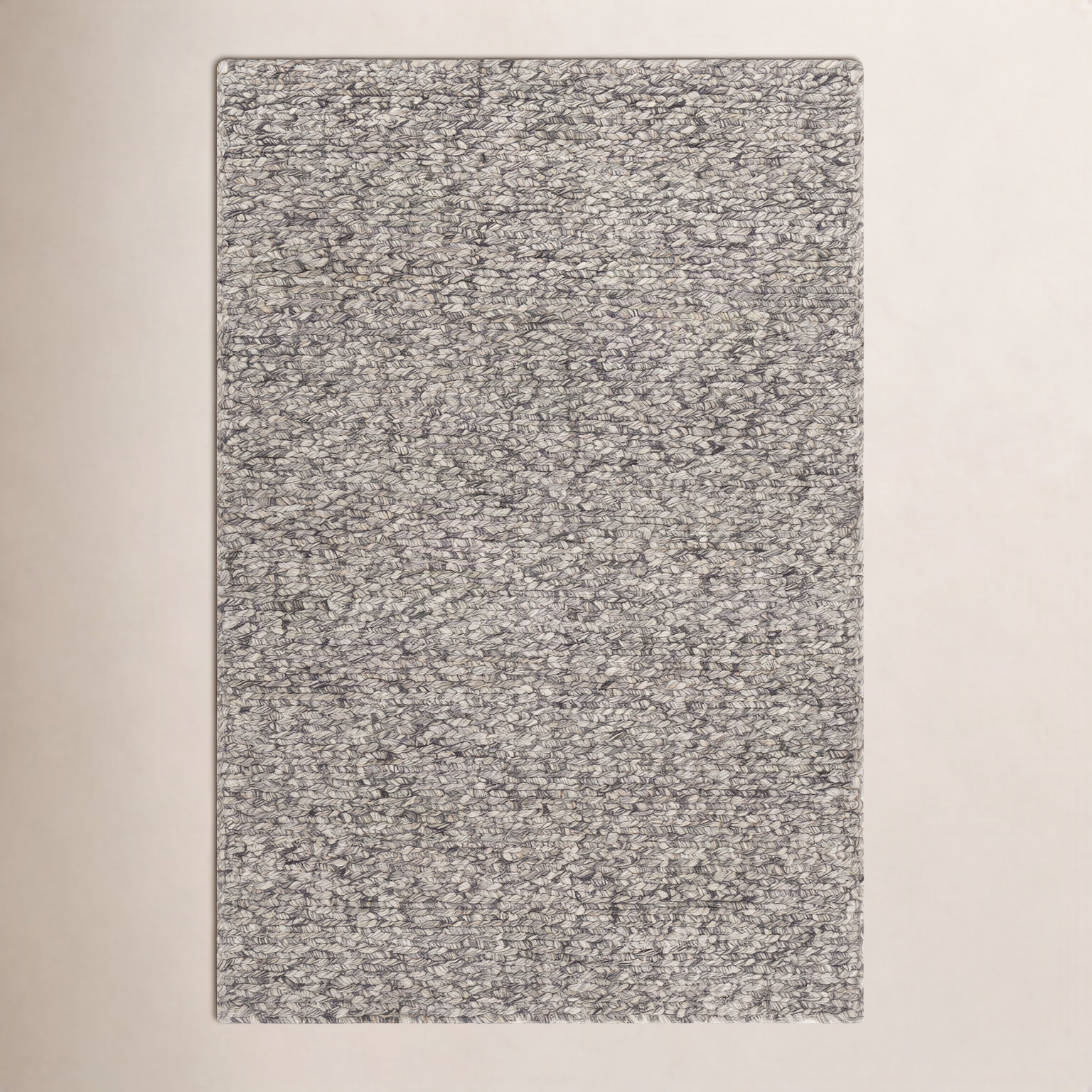 Hero Charcoal Ivory Hand-Woven Flatweave Rug, Rectangle 8'10" x 13'