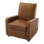 Fauteuil inclinable manuel en polyuréthane avec texture de grain rétro et inclinaison à 160 °-684912244