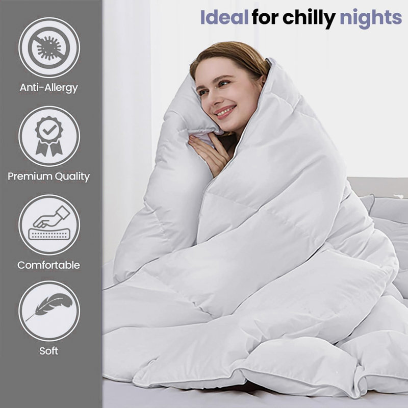 Joyan 100% Hollowfibre Polyester Tog Duvet, Super King, 2.5 Scale