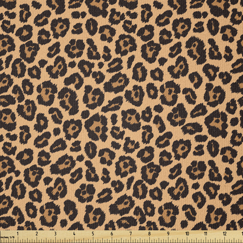 Devvin Leopard Texture Illustration Exotic Fauna Multi-Purpose Fabric