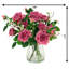 Roses In Crackle Vase - 17 Inches-441399158