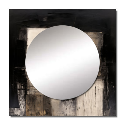 Kendre - Modern Midcentury Square Living Room Wall Mirror Art