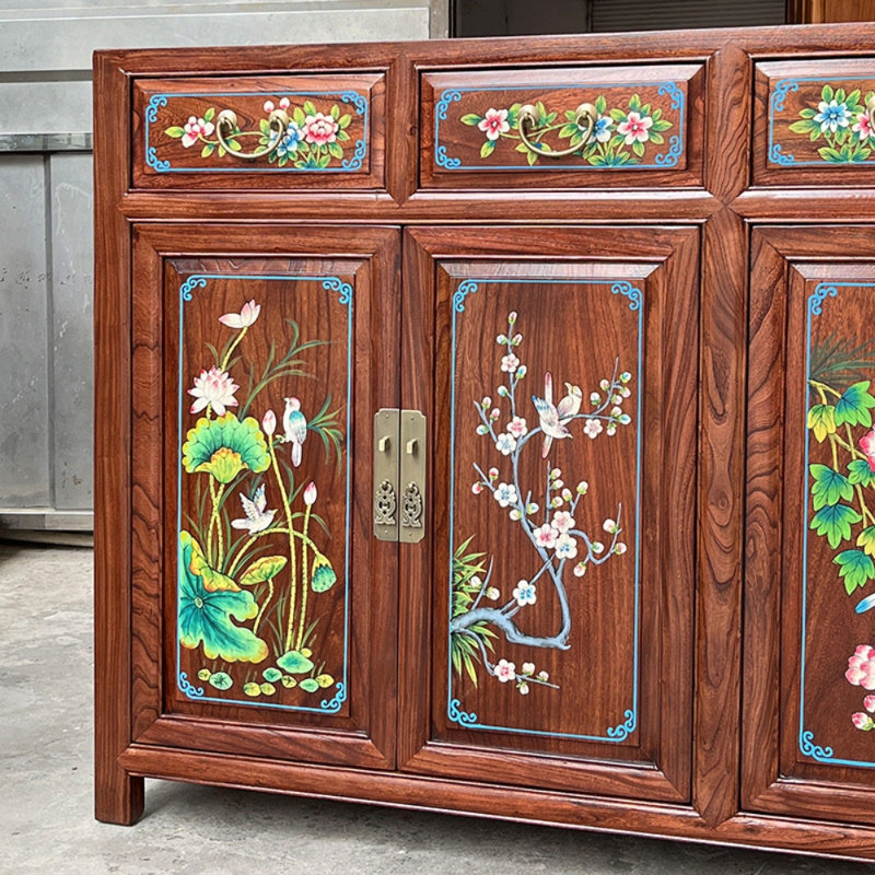 Buffet simple peint, Noyer