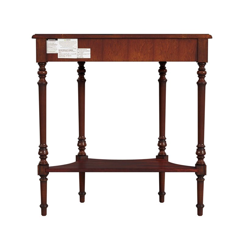 Danelle Demilune 30" Console Table, Dark Cherry