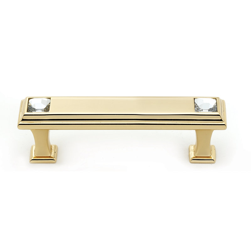 Geometric 6" Center to Center Bar Pull, 3", Gold