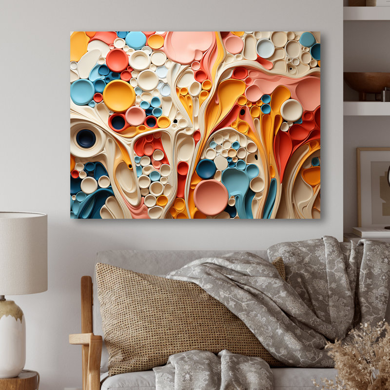 Colorful Abstract Liquid Art Swirls III - Abstract Metal Wall Art Decor MT137315, 30" H x 40" W x 1.5" D