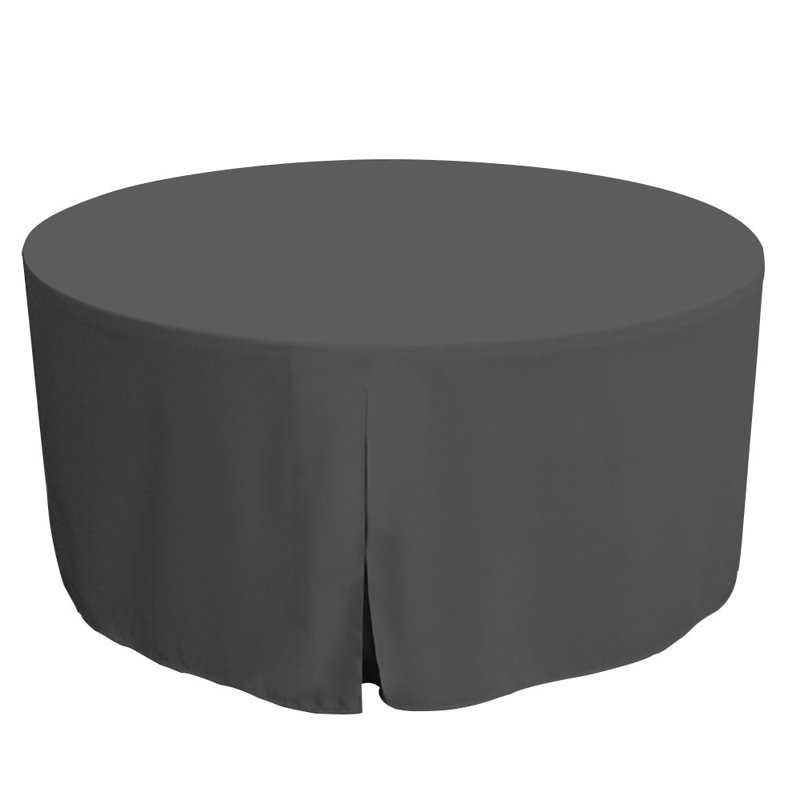 Tablevogue Round Table Cover, Charcoal, 60" L x 60" W