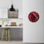 Horloge murale en verre trempé rouge, horloge décorative dorée, horloge murale moderne, idée cadeau unique-177949802-177949803