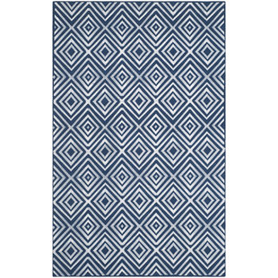 Shryock Hand Woven Flat Weave With Embroidery Wool Geometric Rug