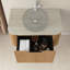 Armoire de rangement 30 po rayée à bords arrondis avec tiroir 30 po