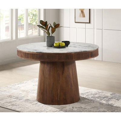 Kheri Round Solid Wood Base Dining Table