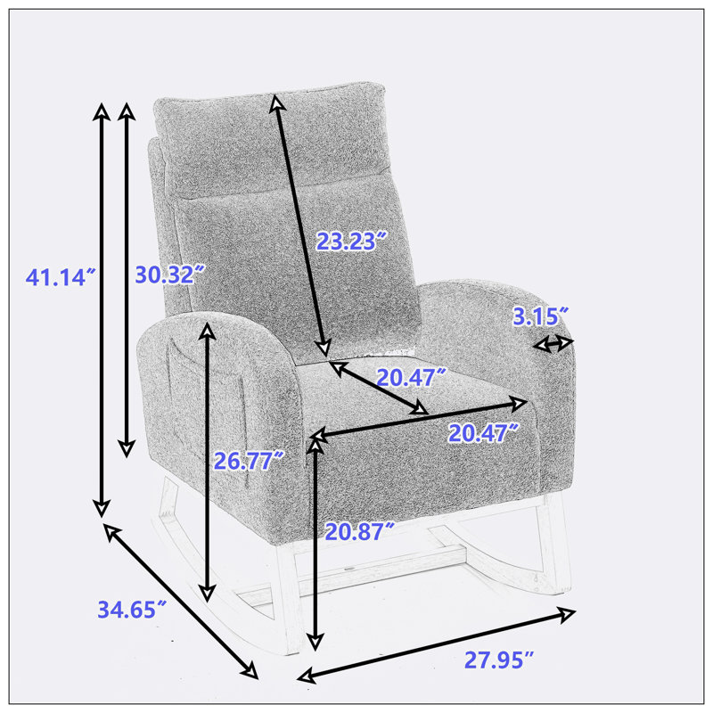 Chaise berçante Ecclesia Teddy, Ivoire