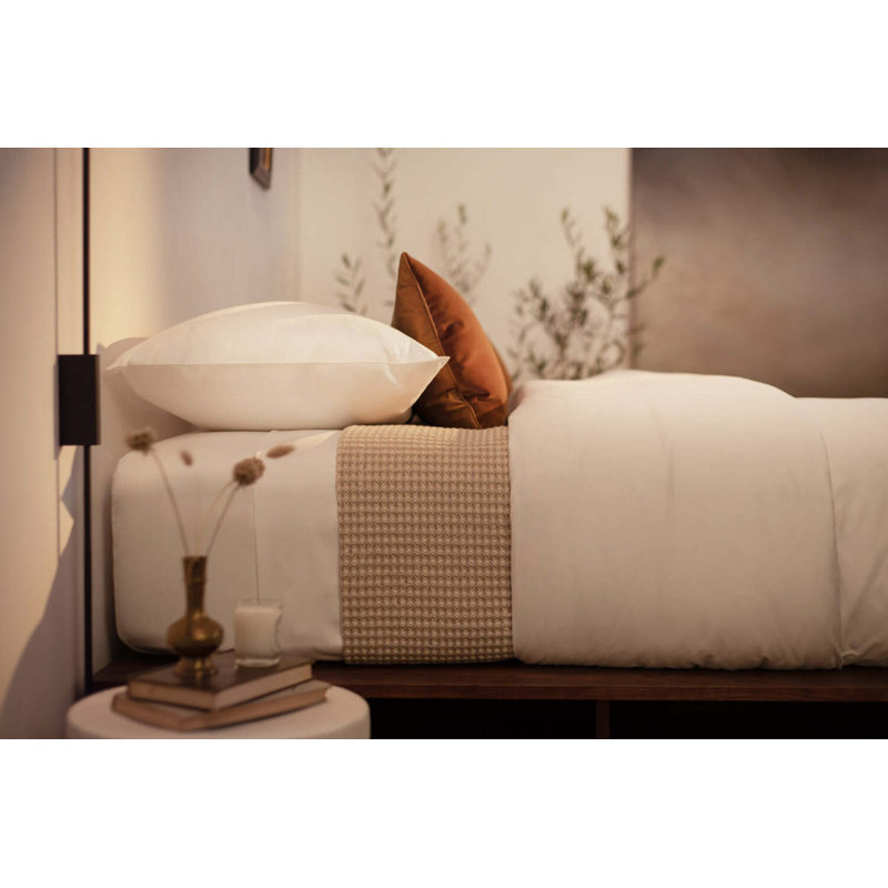 Classic Cotton Sateen Duvet Cover, Queen Duvet Cover, White