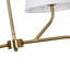 4-Light 37"W Brass Burlap Liner Shaded Pendant For Dinning Room