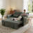 53"Sofa Bed, 3-in-1 Loveseat Sleeper Sofa with Pull Out Bed, Pockets and USB, Modern 2 Seater Convertible Small Couch for Living Room Bedroom Apartment,Corduroy Comfy Couches,Green-862974123