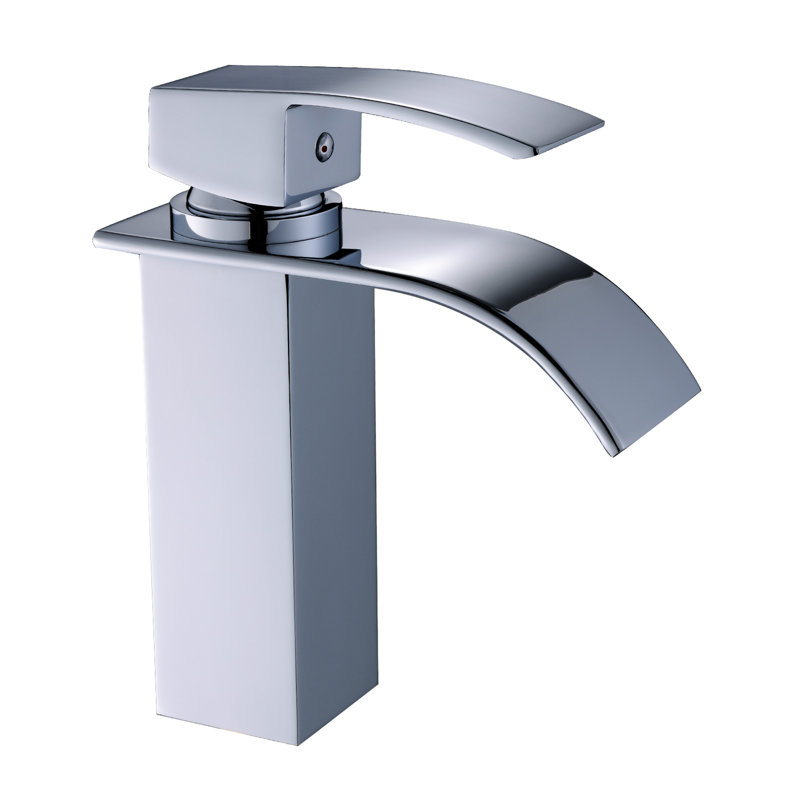 Robinet moderne pour salle de bain - Côté, forme géométrique à fixer sur le comptoir