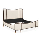 Camellia Field Upholstered Wingback Bed