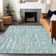 Premium Machine Washable Prisco Teal Rug