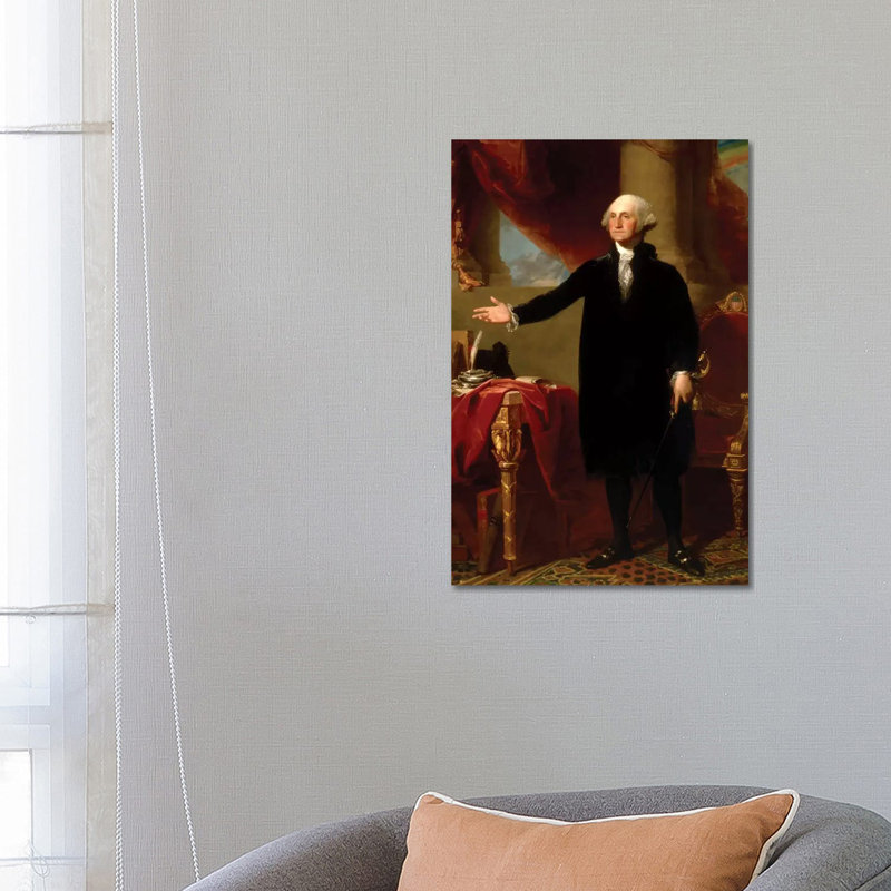 Restored Lansdowne Portrait Of President George Washington by Stocktrek Images - Wrapped Canvas Gallery-Wrapped Canvas Giclée