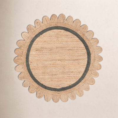 Inaki Hand-Woven Geometric Jute Rug