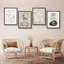 "Neutre botanique noir, beige et blanc, tons, art moderne, décoration murale minimaliste", 4 pièces-101520302-101520307