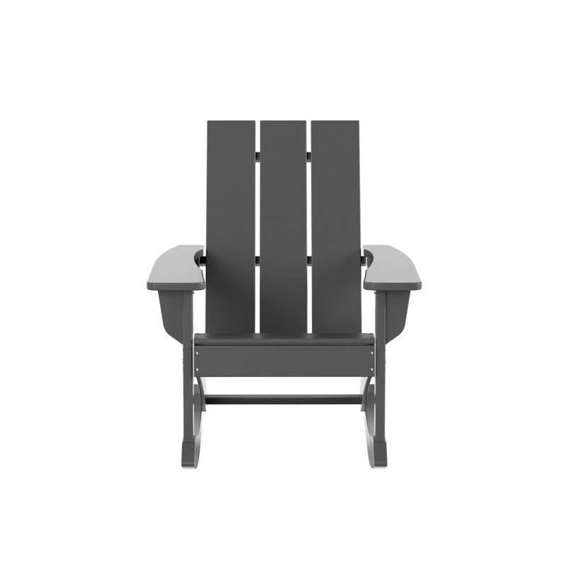Chaise berçante d'extérieur en plastique Joubert, gris