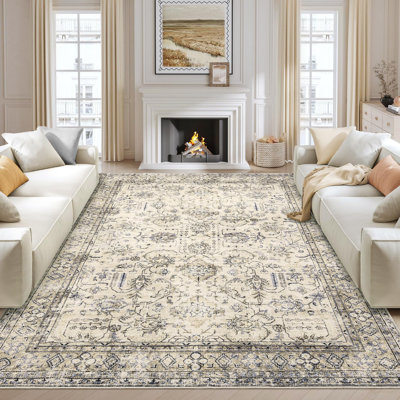 Rectangle Floral Area Rug