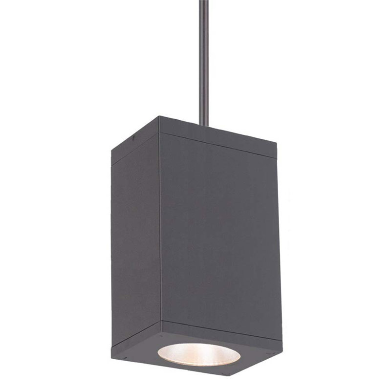 Luminaire suspendu d’extérieur 1 lumière del Cube, Graphite, IRC 4000 K 85, Faisceau très étroit - 19 degrés
