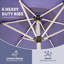 Parasol de terrasse 7,5 pouces imperméable et protégé contre les rayons UV avec bouton-poussoir inclinable et manivelle-2138975401