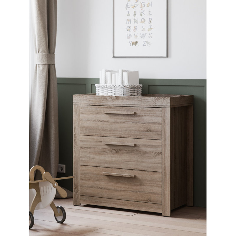 Ellesmere Changing Table Dresser, Truffle Oak