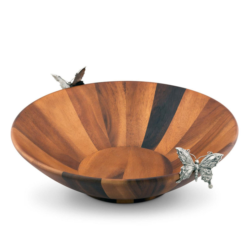 Garden Friends Wood Salad Bowl
