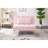 Pink Fabric Bed With Gold Metal Legs - Comfortable For Daily Relaxing In Small Spaces Convertible Futon Cover And Enhances Space Living Style Comfort-651555675