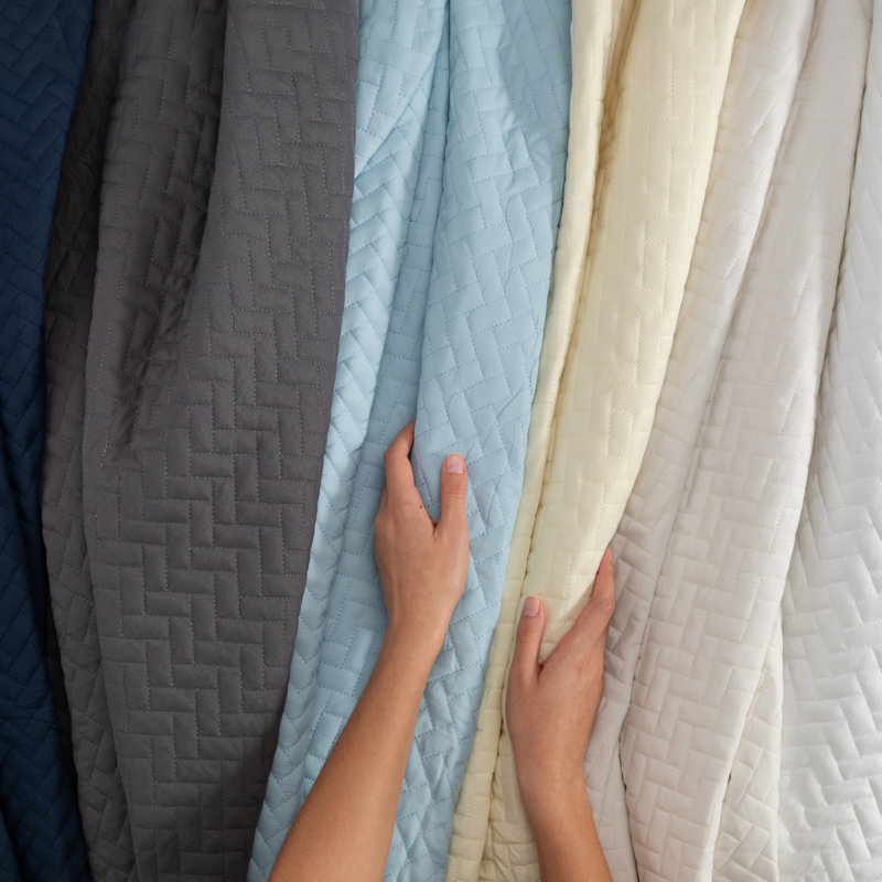 Ensemble de couvre-lit en microfibre de style bord de mer Simply Soft™, Couvre-lit très grand et 2 taies décoratives