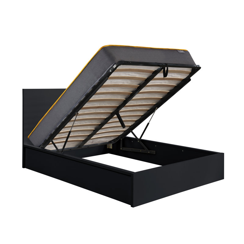 Marqita Ottoman Bed, Black, Double (4'6)