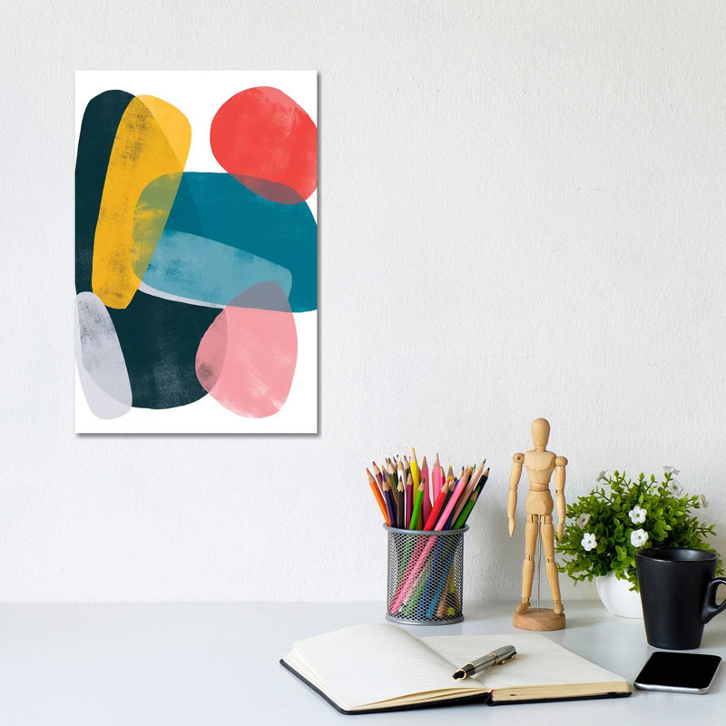 Orbital Fixture I by June Erica Vess - Wrapped Canvas Painting, 20.32 cm H x 30.48 cm W