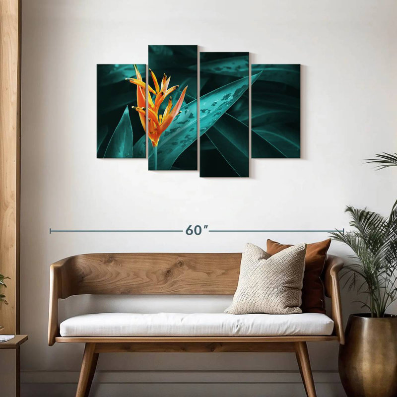 Orange Harnek Heliconia, H 27 po x l 43 po