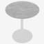Table basse de 27,6 pouces de style Mid-Century moderne, pouvant accueillir de 2 à 4 personnes, avec un plateau de table rond en marbre veiné gris clair, pour divers réglages.-467055498-467055492