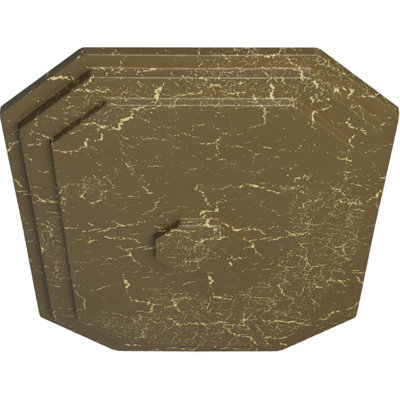 Endurathane Felix Ceiling Medallion, 25 1/4"W x 17 1/4"H x 1 3/4"P, Hand-Painted Mississippi Mud Crackle Finish