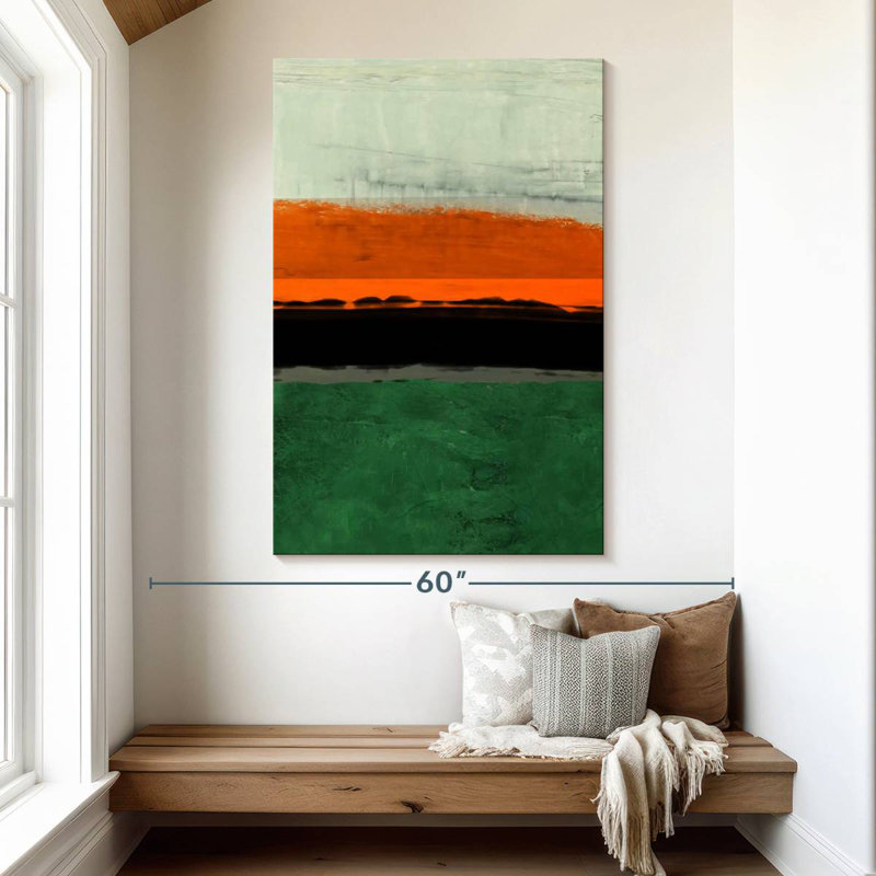 Avery Abstract Stripe Theme Orange, 51" H x 34" W