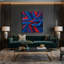 «Geometric Abstraction 6», art mural sur toile mauve-958048429