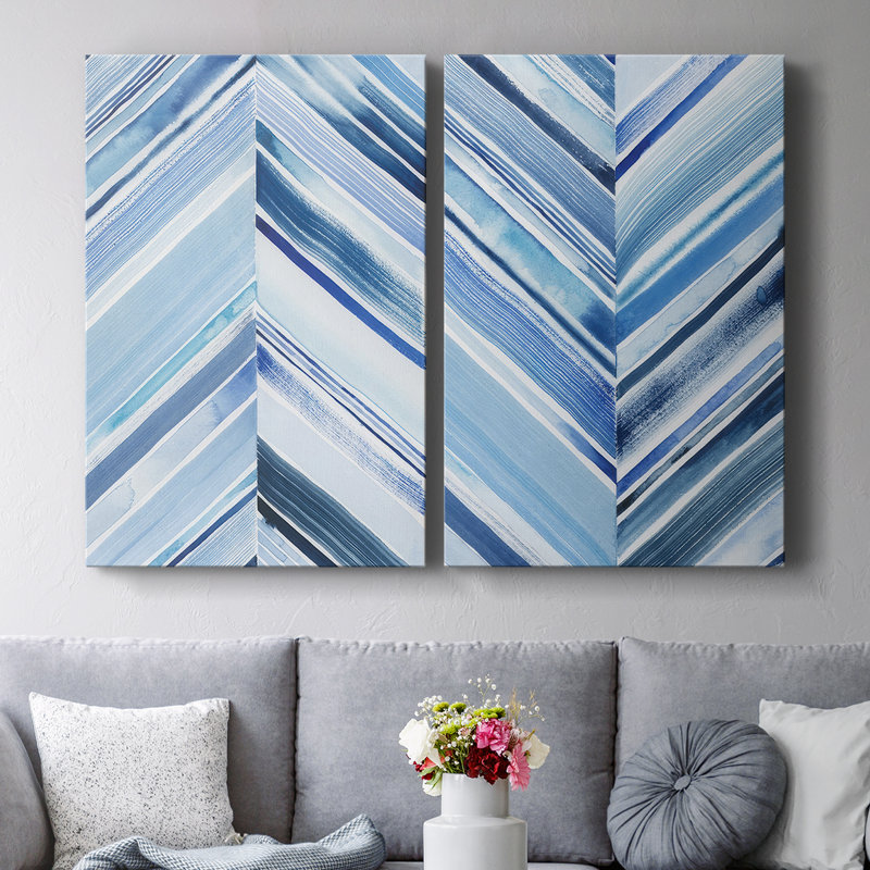 Wave Crests I-Premium Gallery Wrapped Canvas -Ready to Hang, 18" H x 24" W