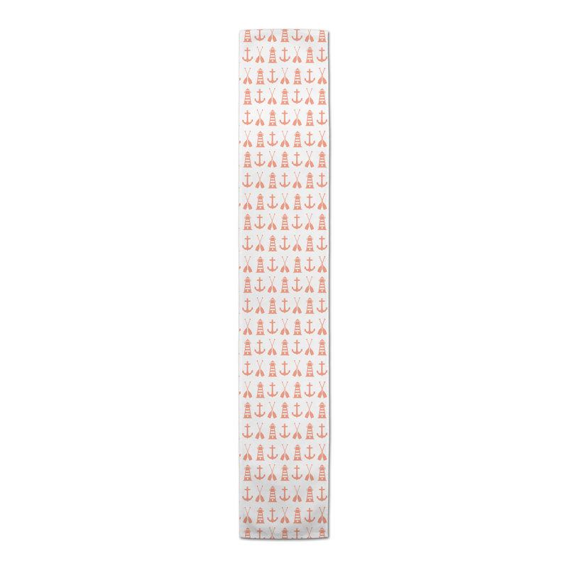 Chemin de table Nautical, 72 po x 16 po, 1, Orange