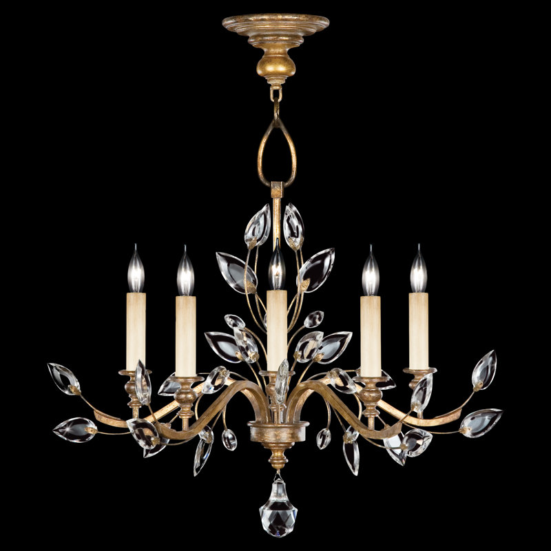 Lustre rond en cristal 32 po Laurel