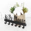 Porte-clés mural élégant à simple crochet - Porte-clés en fer noir - 1 pièce - Porte-clés - Noir